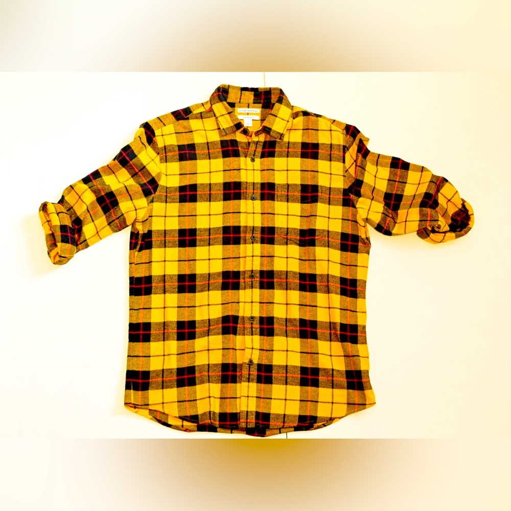 Essentials - Long Sleeve Flannel Shirt Yellow
